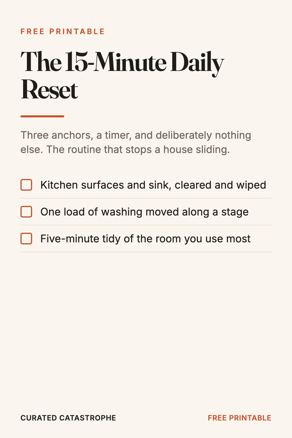 The 15-Minute Daily Reset