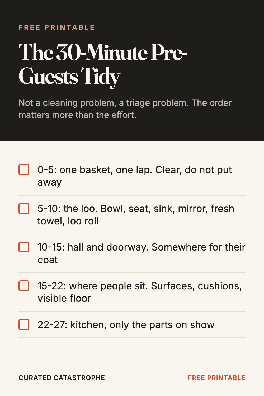 The 30-Minute Pre-Guests Tidy