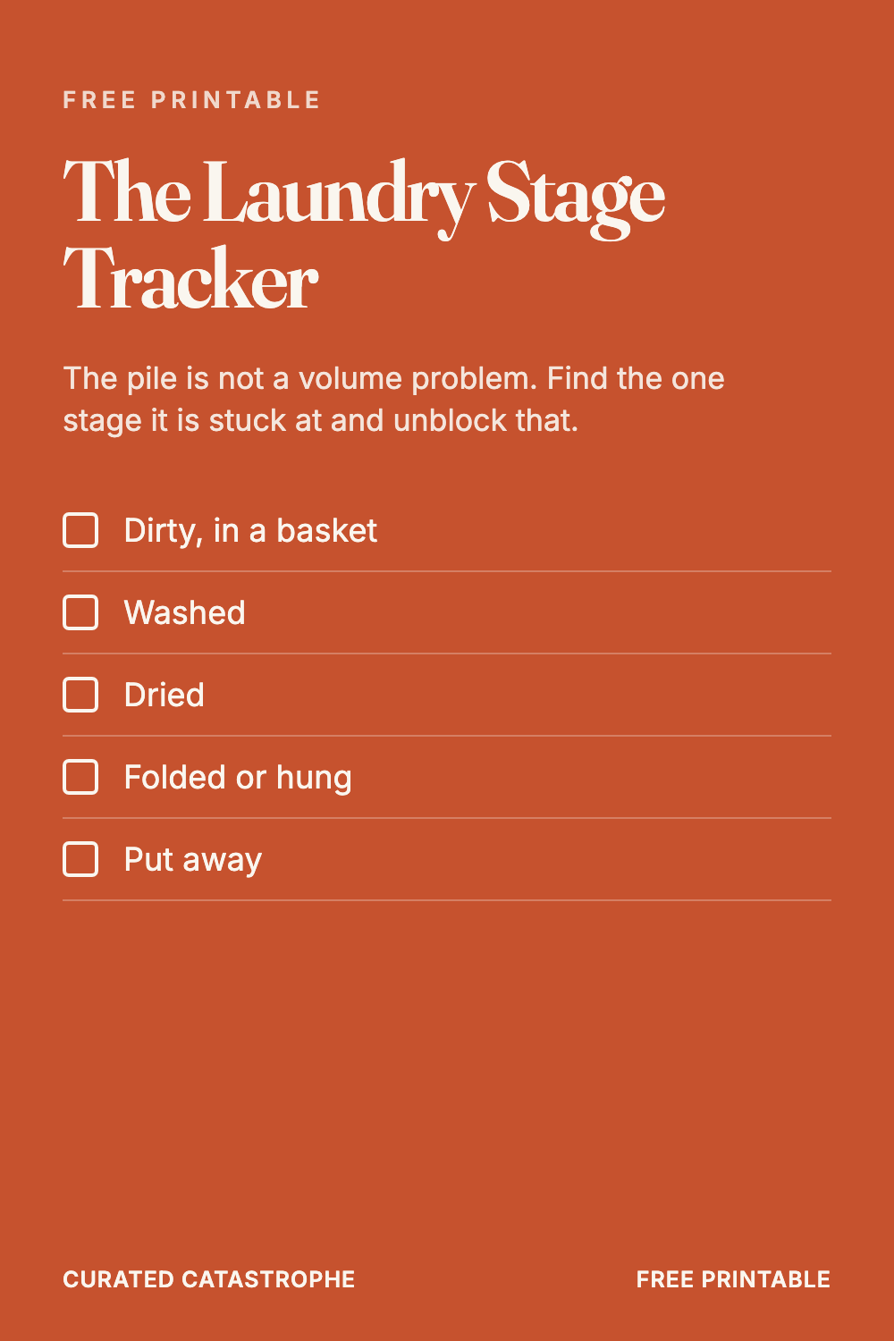 The Laundry Stage Tracker