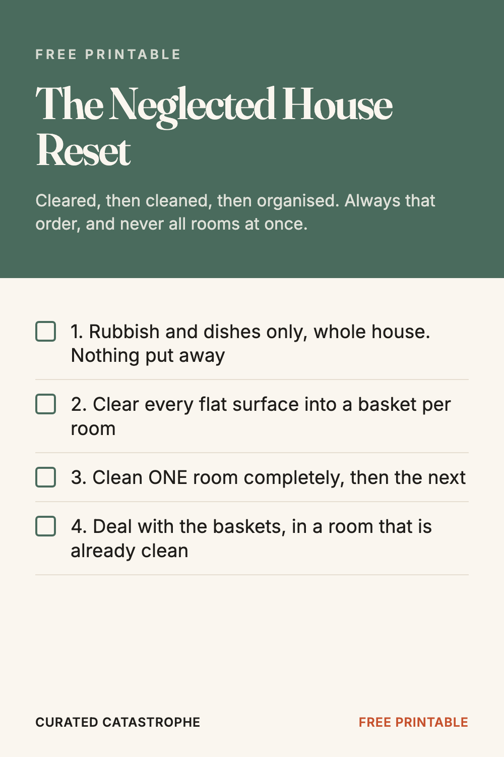 The Neglected House Reset