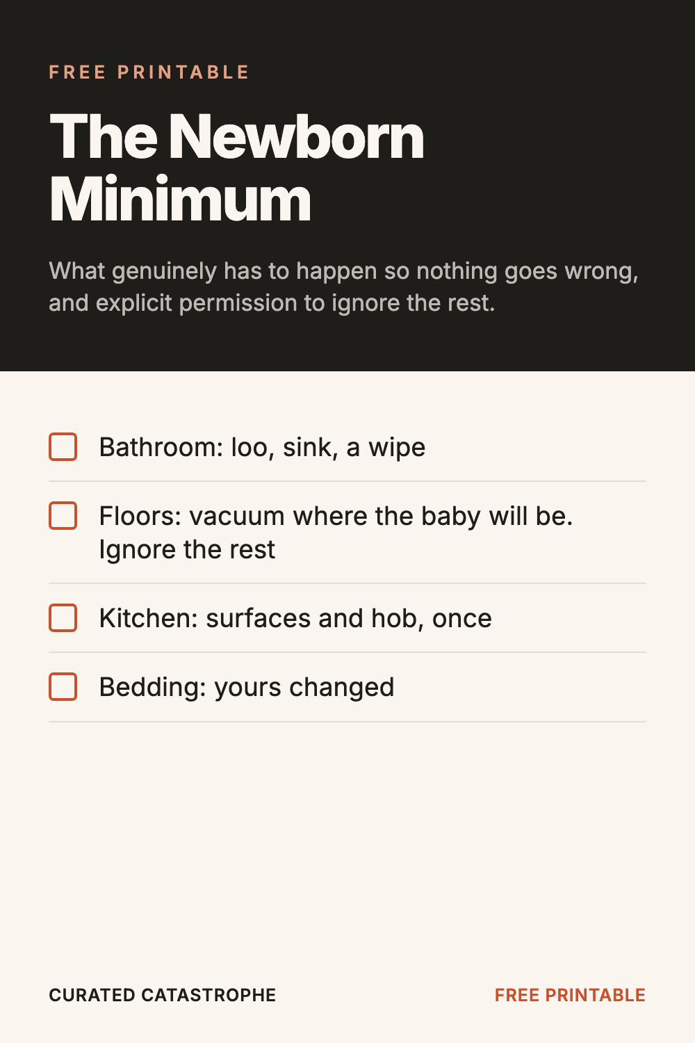 The Newborn Minimum