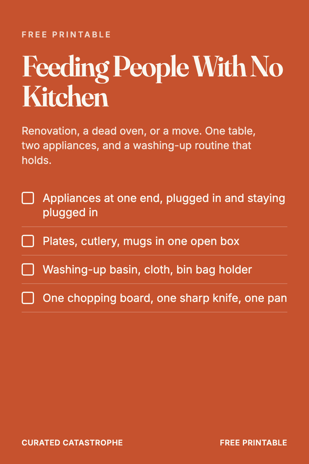 Feeding People With No Kitchen