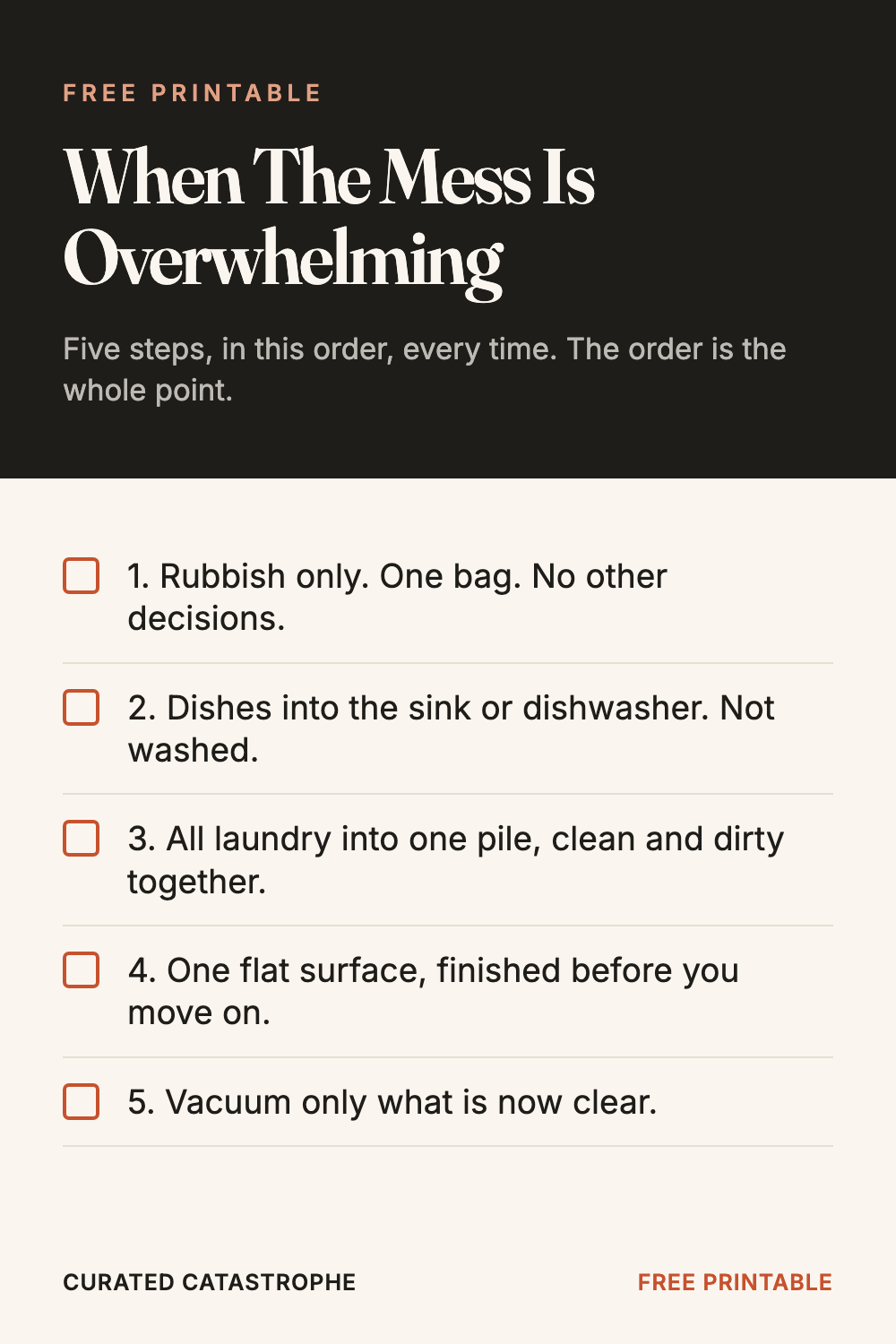When The Mess Is Overwhelming
