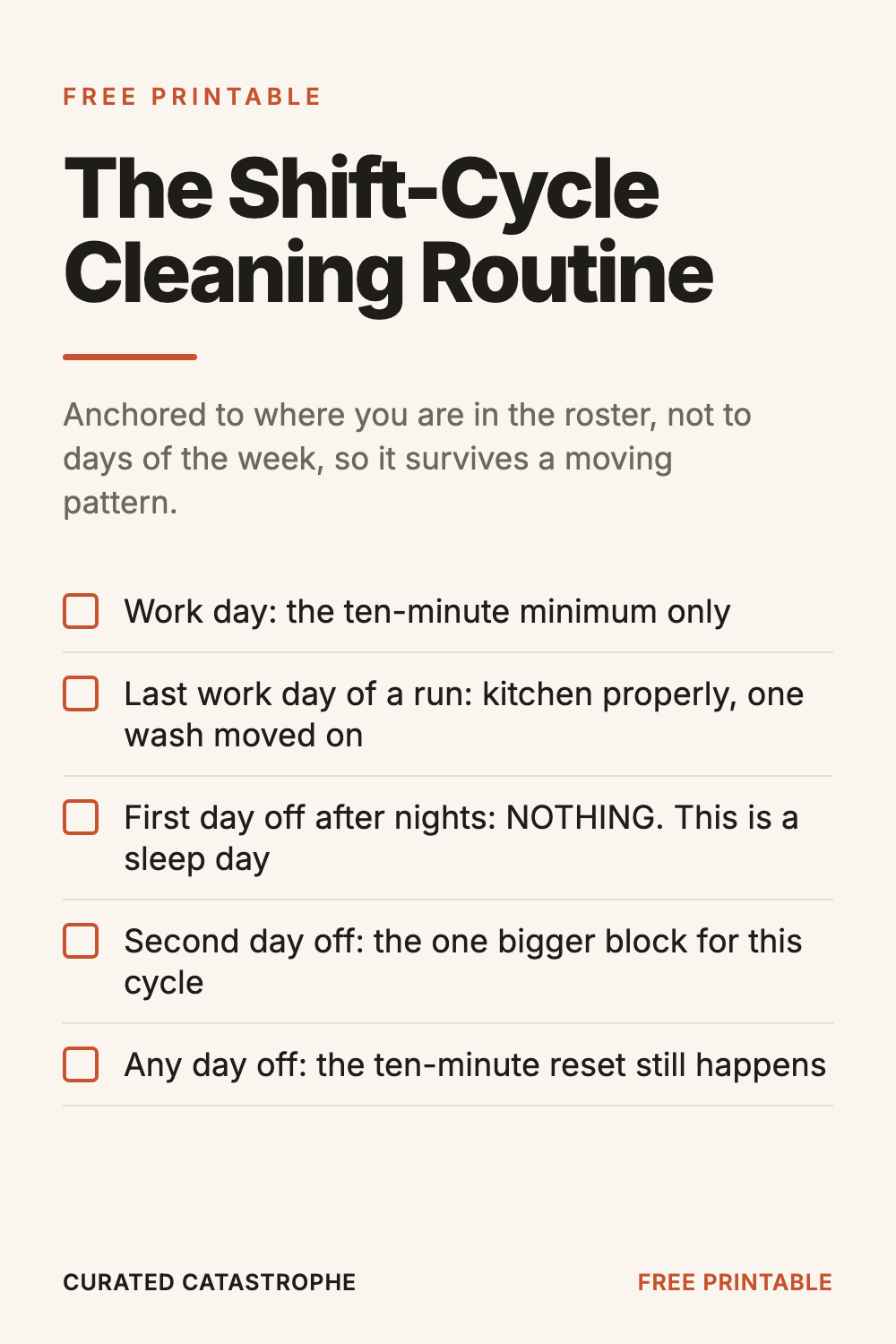 The Shift-Cycle Cleaning Routine
