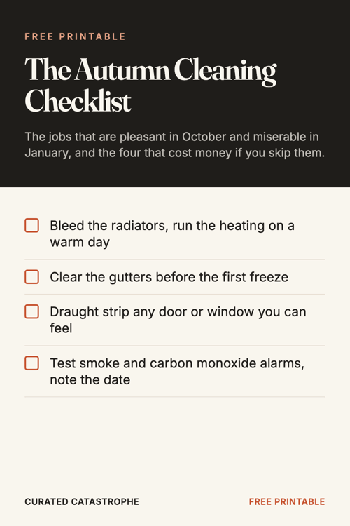 Preview of the The Autumn Cleaning Checklist printable