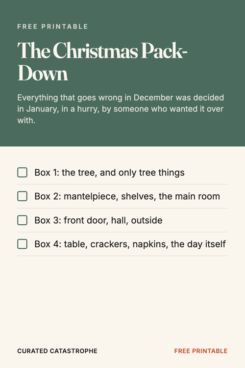 Preview of the The Christmas Pack-Down printable