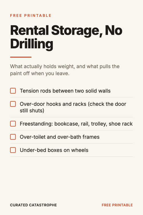 Preview of the Rental Storage, No Drilling printable