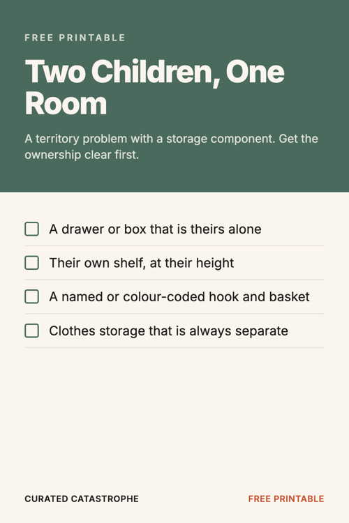 Preview of the Two Children, One Room printable